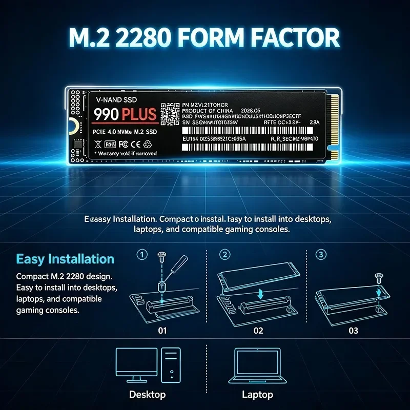 NEW 990 Plus M.2 NVMe PCIe 4.0 - đánh giá và giá M.2 Nvme 4Tb Pcie 4.0 Ssd