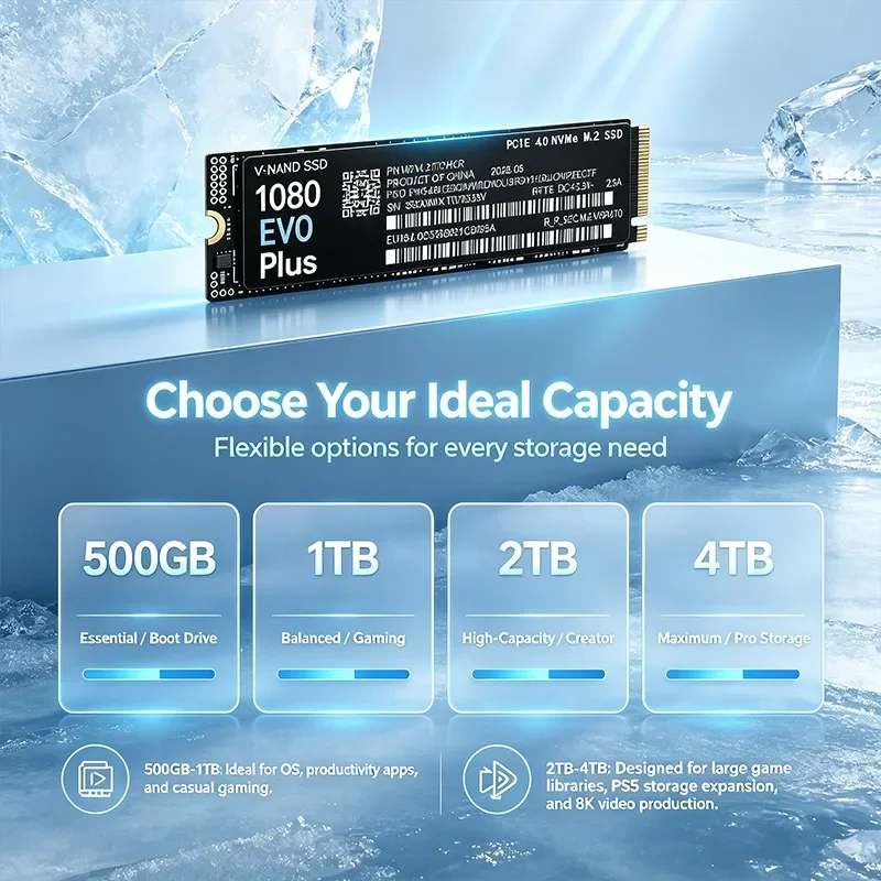 High Speed Original NEW 1080 E - đánh giá và giá M.2 Nvme 4Tb Pcie 4.0 Ssd