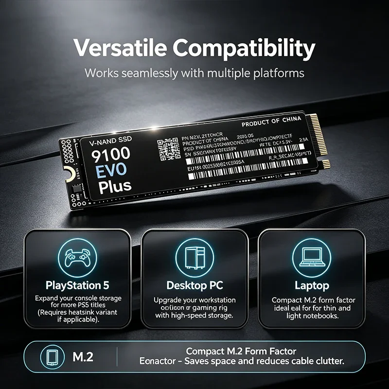 9100 EVO PLUS M.2 NVMe SSD Loa - đánh giá và giá M.2 Nvme 4Tb Pcie 4.0 Ssd
